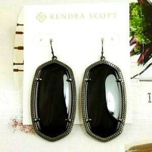 Danielle Statement Earrings In Gunmetal